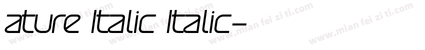 ature Italic Italic字体转换
